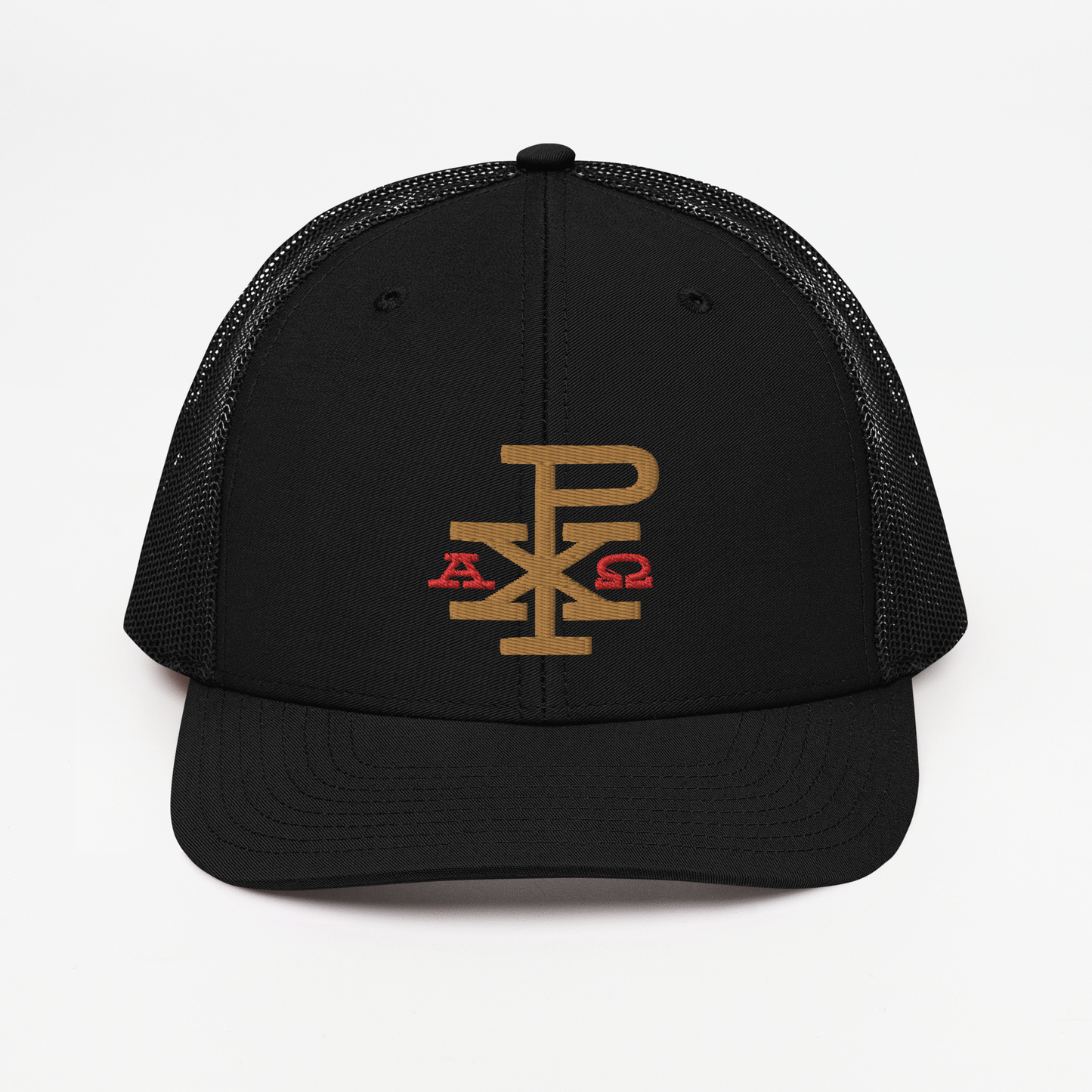 Alpha & Omega Chi Rho Richardson Trucker Hat
