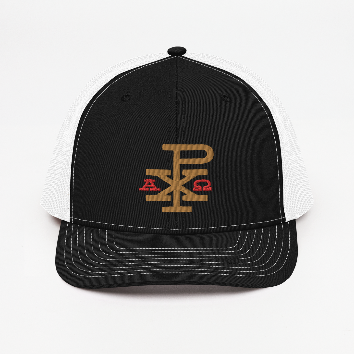 Alpha & Omega Chi Rho Richardson Trucker Hat