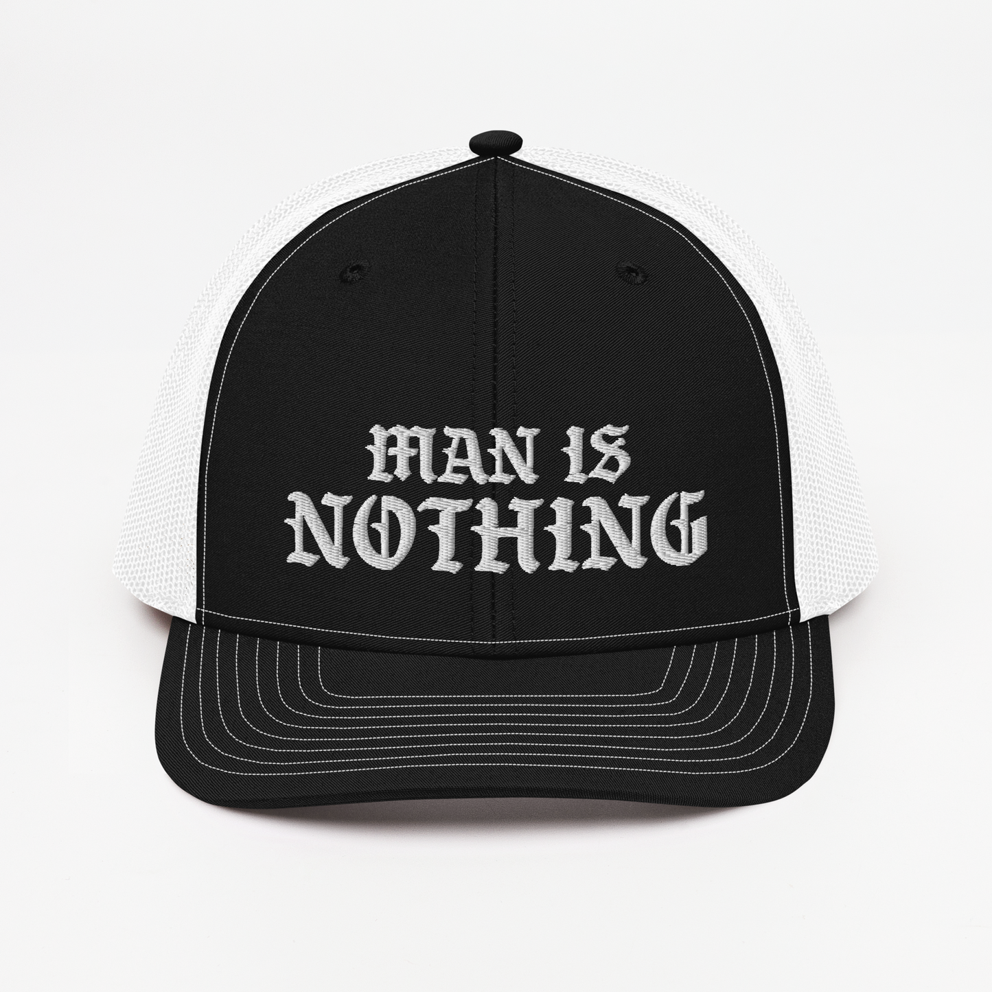 Man Is Nothing Richardson Trucker Hat