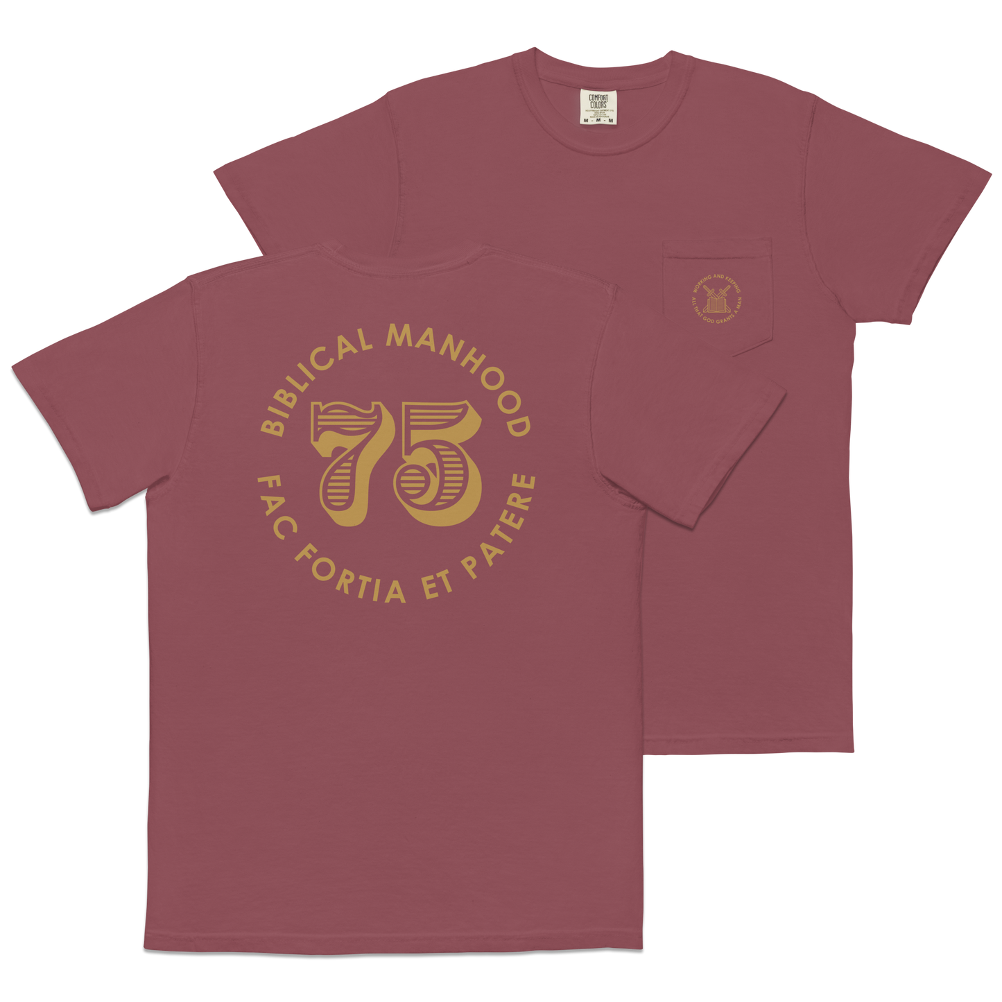 Biblical Manhood 75 Pocket T-Shirt (Comfort Colors)