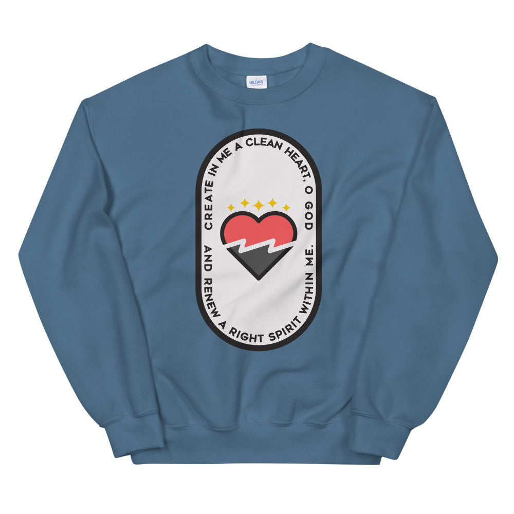 Psalm 51:10 Sweatshirt - 1689 Designs