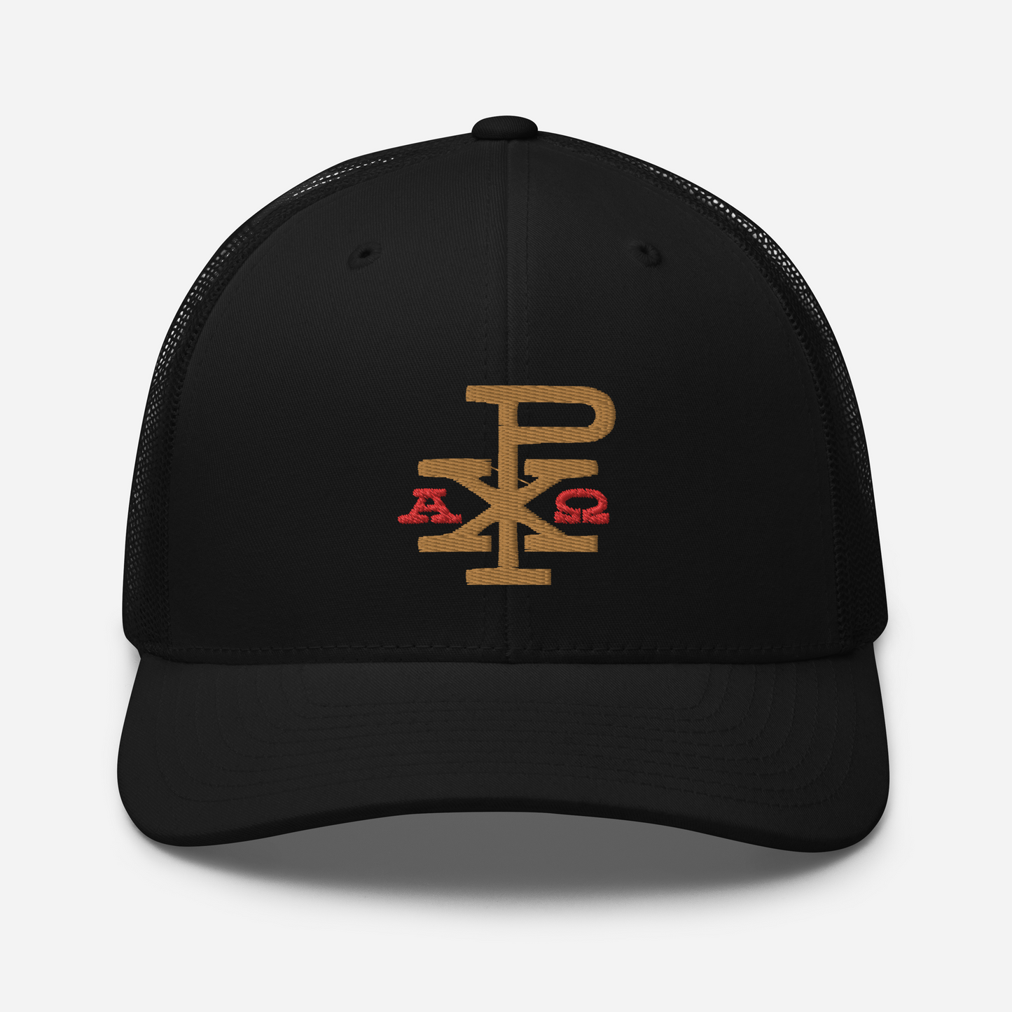 Alpha & Omega Chi Rho Trucker Hat