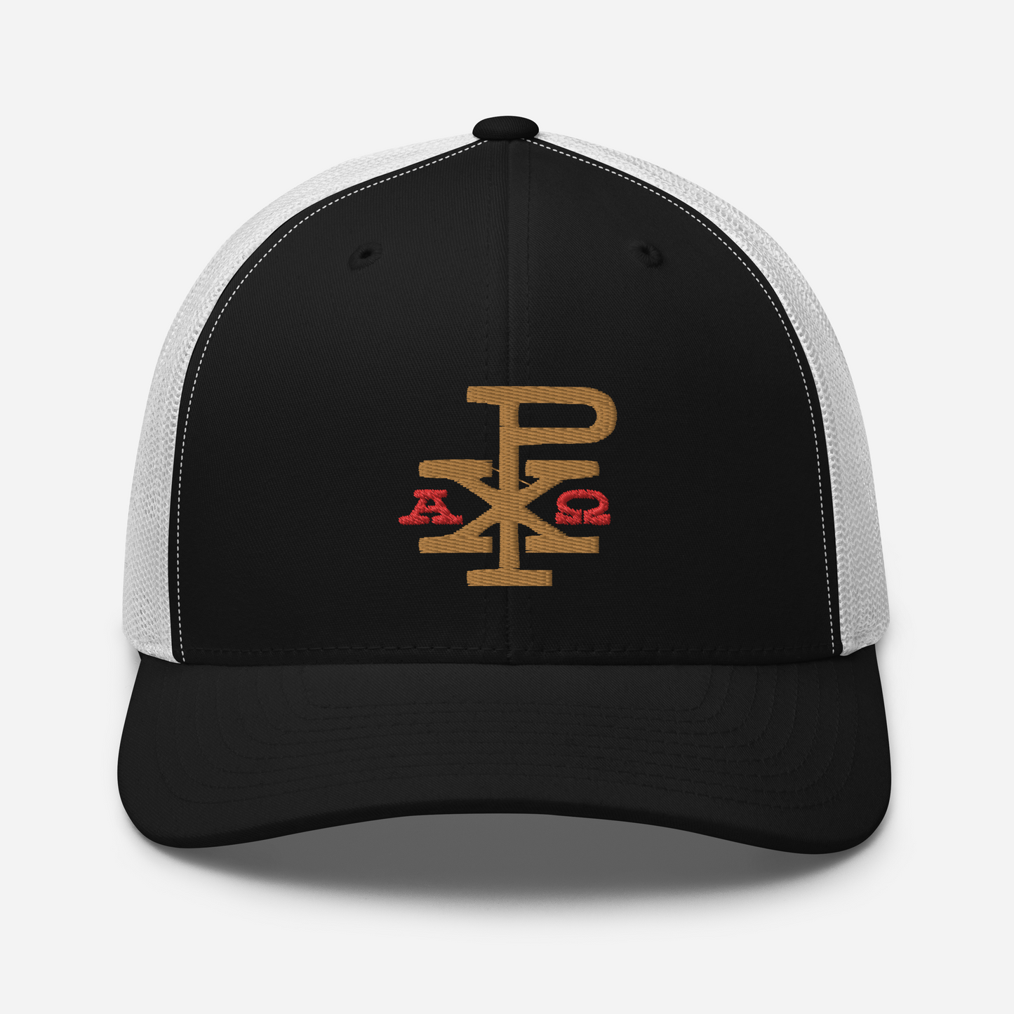 Alpha & Omega Chi Rho Trucker Hat