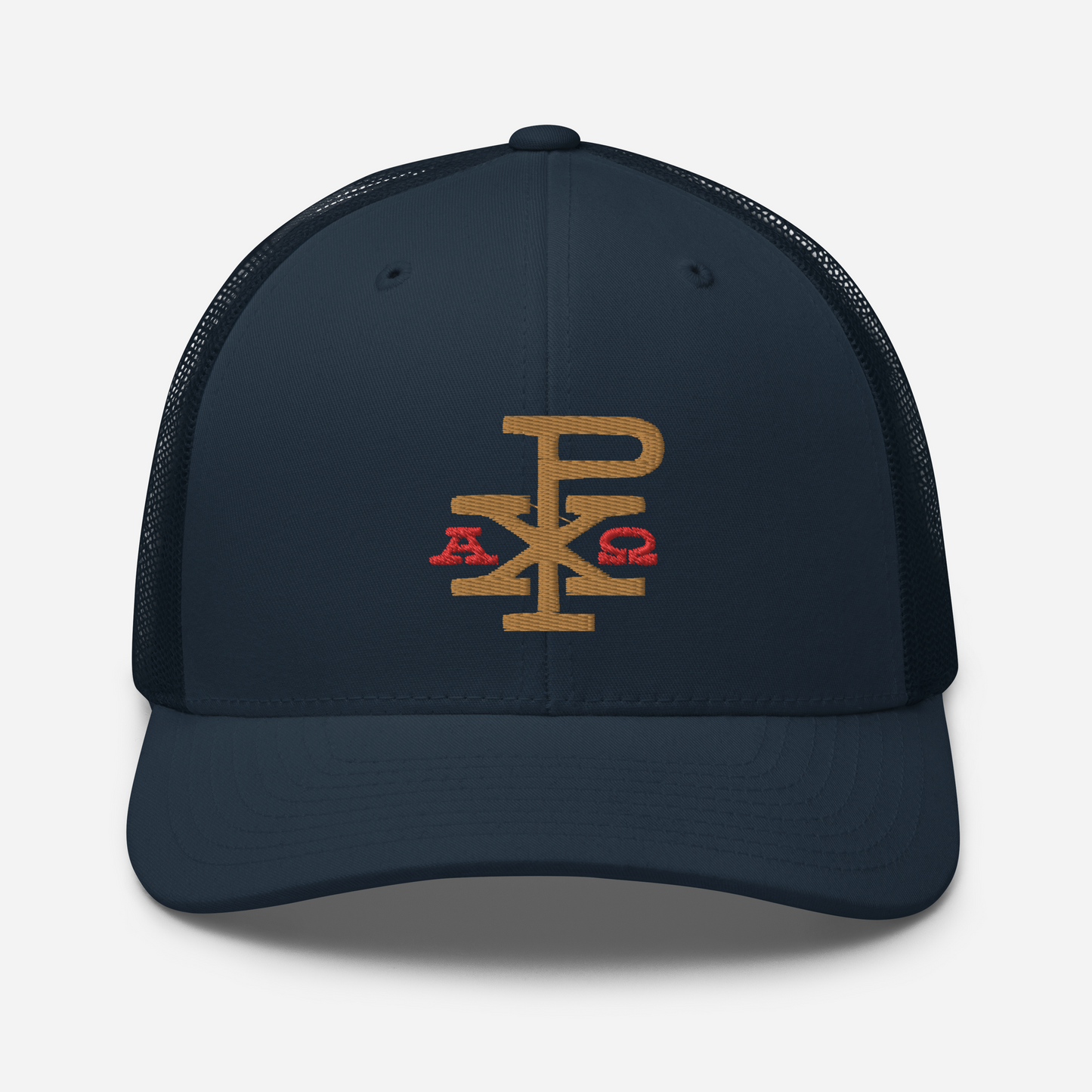 Alpha & Omega Chi Rho Trucker Hat