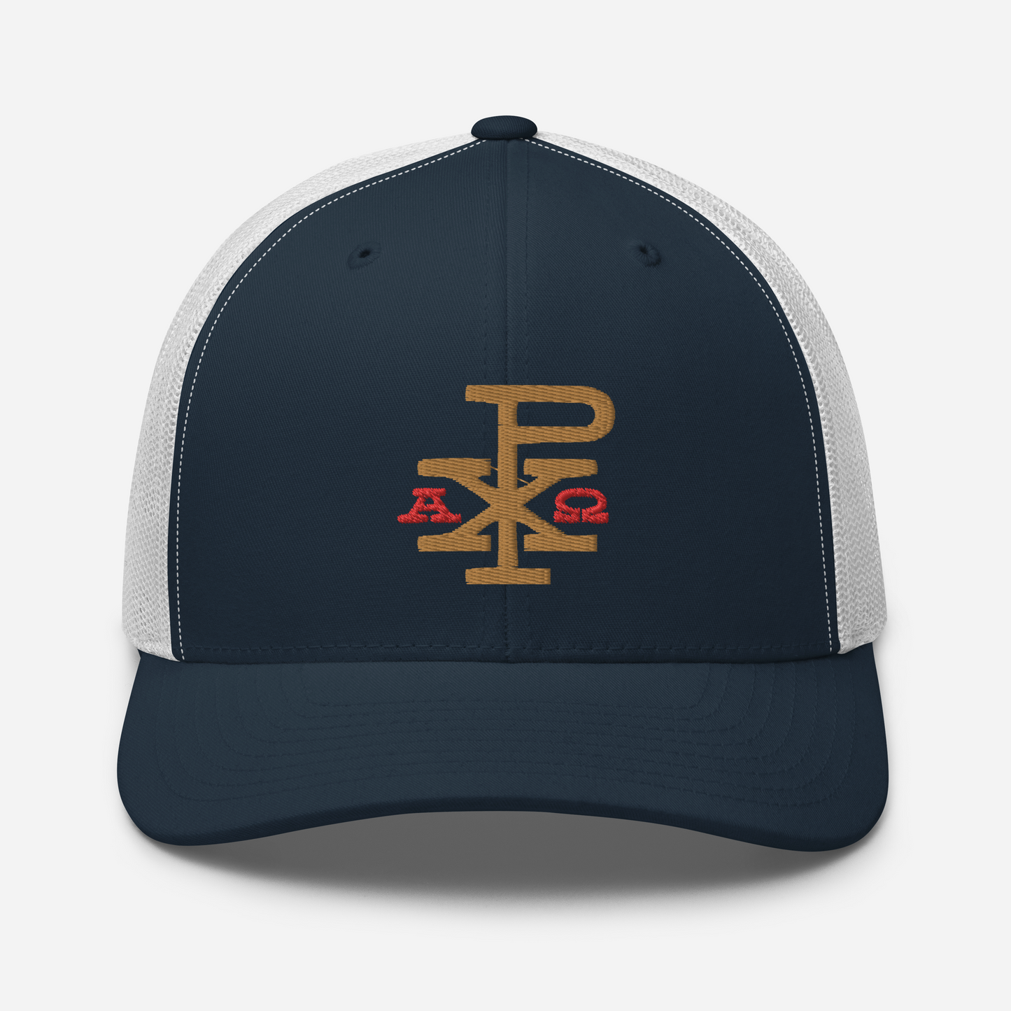 Alpha & Omega Chi Rho Trucker Hat