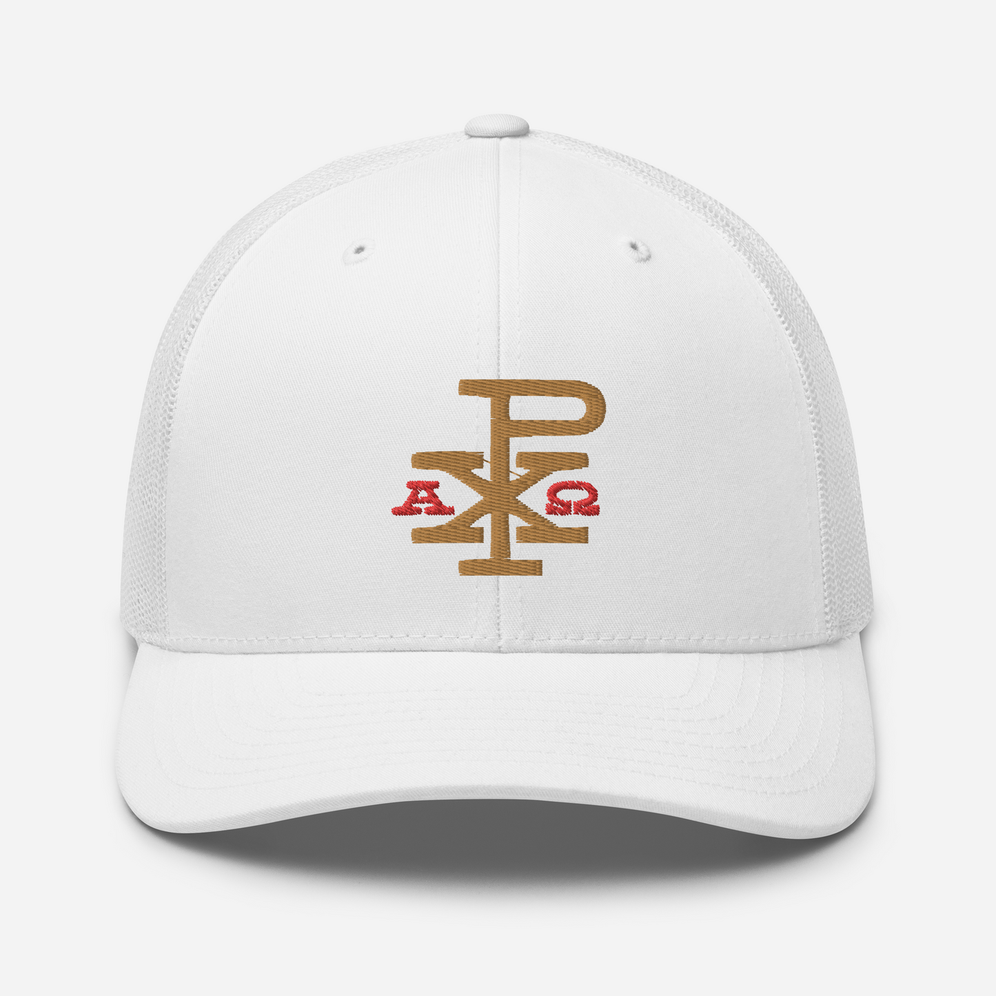 Alpha & Omega Chi Rho Trucker Hat