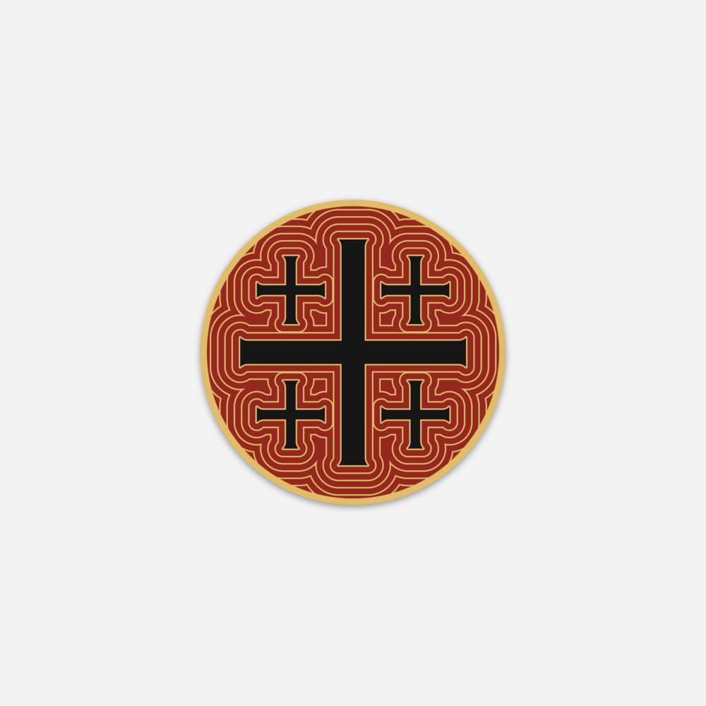 Jerusalem Cross Sticker