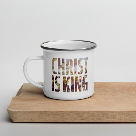 Christ Is King 12oz Enamel Mug