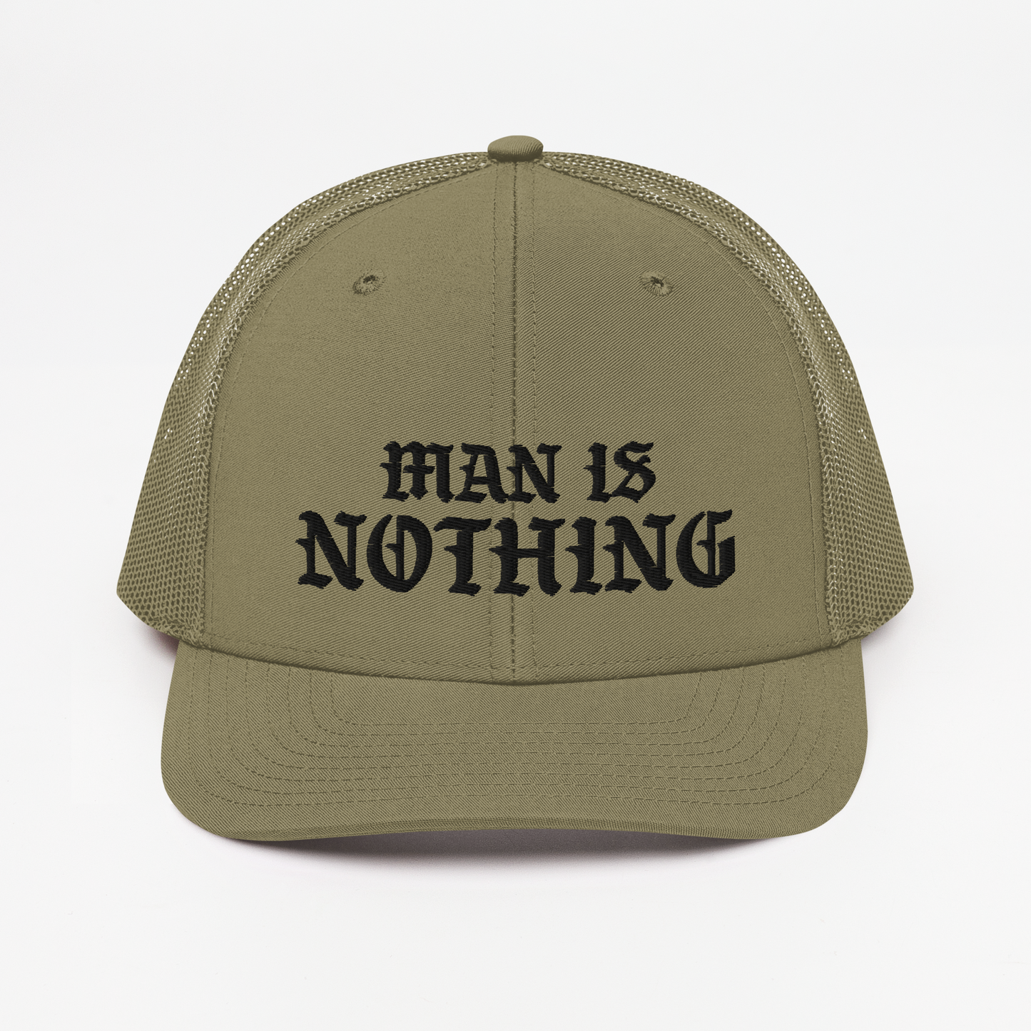 Man Is Nothing Richardson Trucker Hat