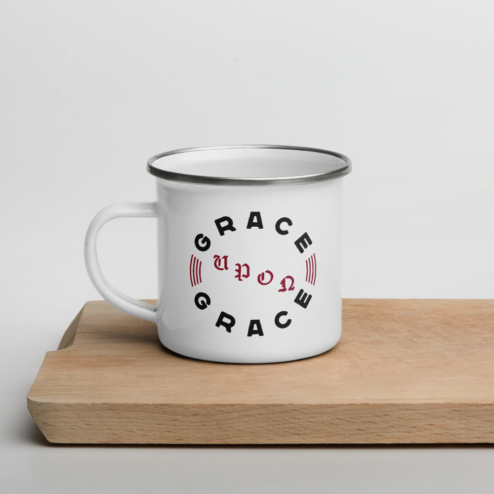 Grace Upon Grace 12oz Enamel Mug - 1689 Designs