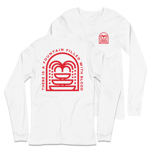 There Is A Fountain (Red) Long Sleeve Shirt - 1689 Designs