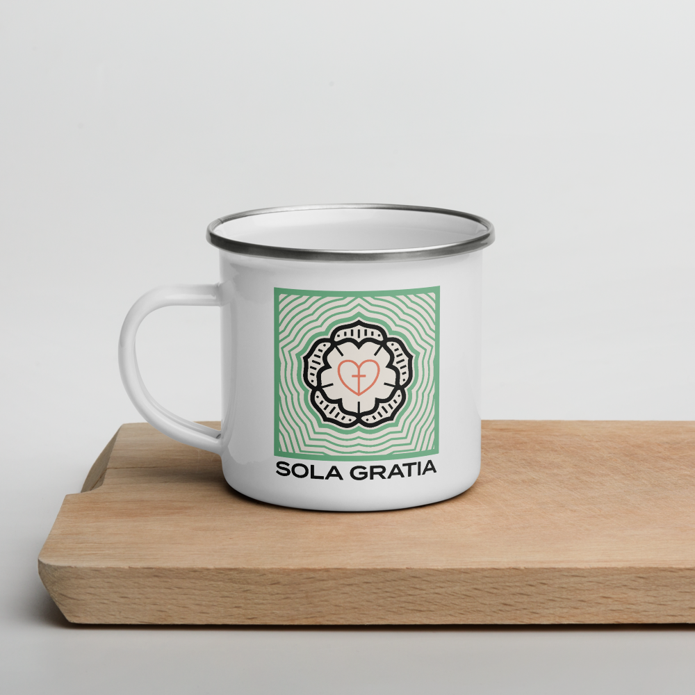 Sola Gratia 12oz Enamel Mug - 1689 Designs