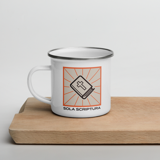 Sola Scriptura 12oz Enamel Mug - 1689 Designs