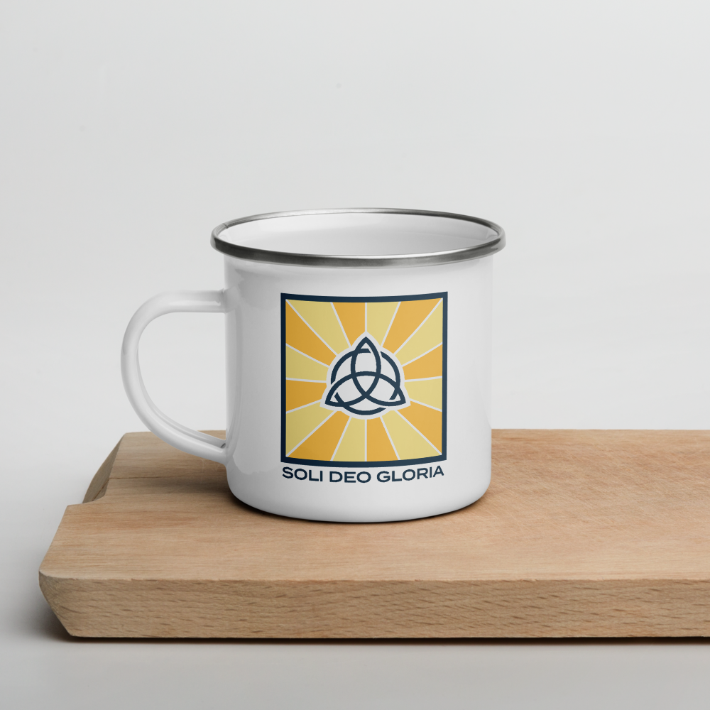 Soli Deo Gloria 12oz Enamel Mug - 1689 Designs