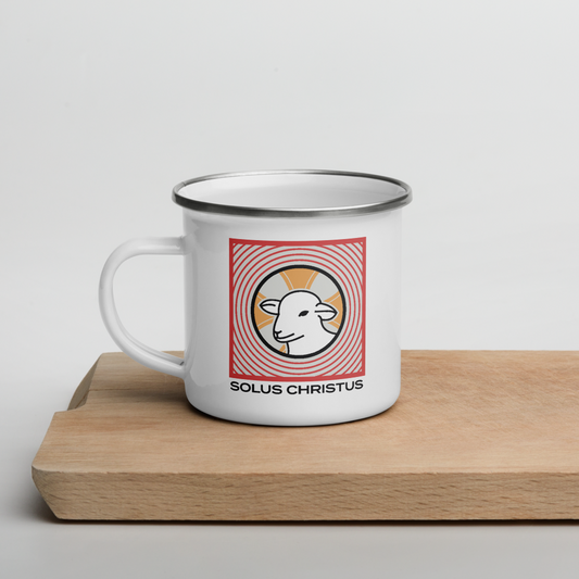Solus Christus 12oz Enamel Mug - 1689 Designs