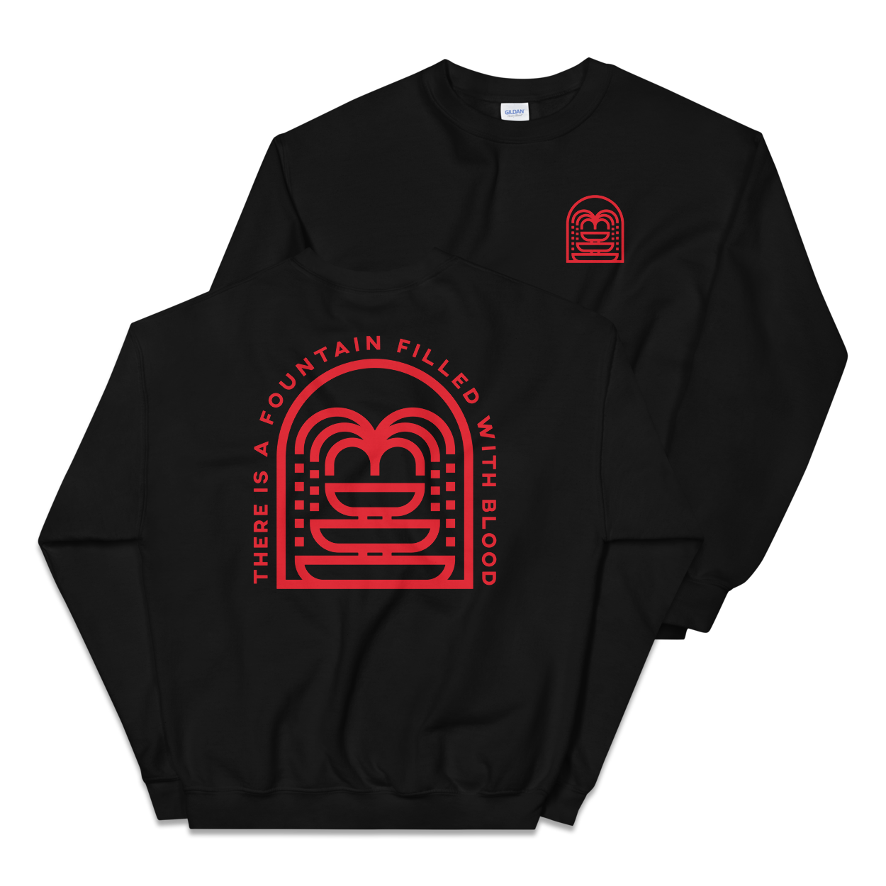There Is A Fountain (Red) Sweatshirt - 1689 Designs