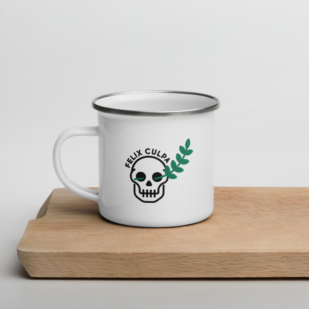 Felix Culpa 12oz Enamel Mug - 1689 Designs
