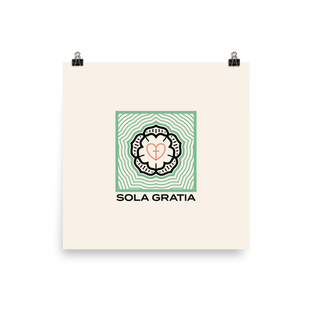 Sola Gratia Poster - 1689 Designs