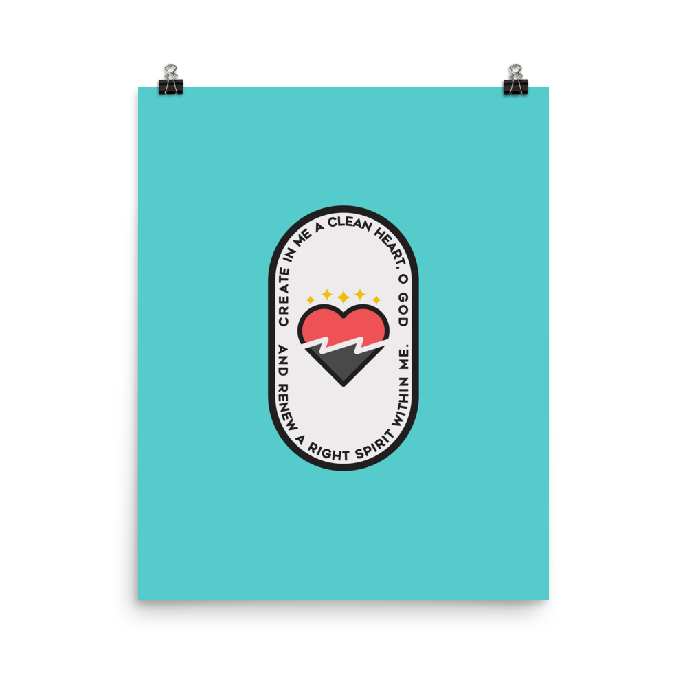 Psalm 51:10 Poster - 1689 Designs