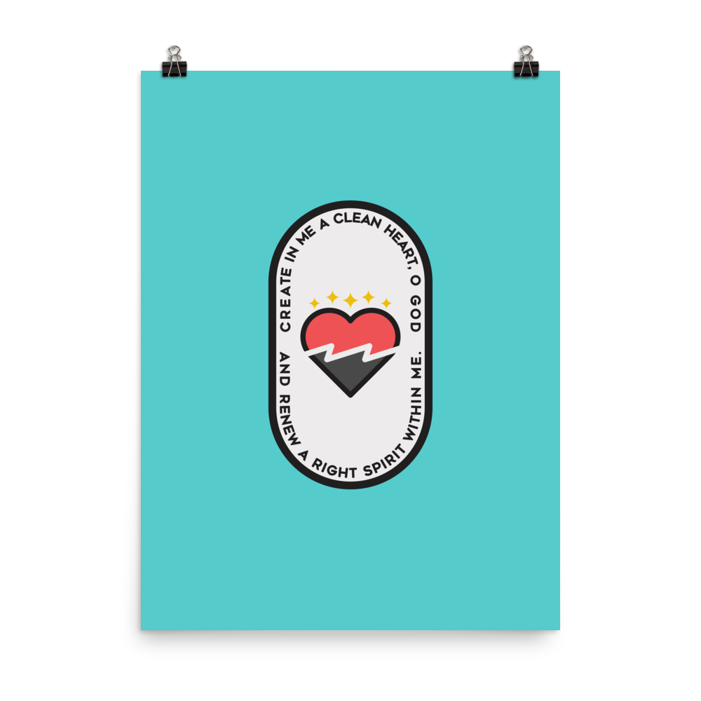 Psalm 51:10 Poster - 1689 Designs