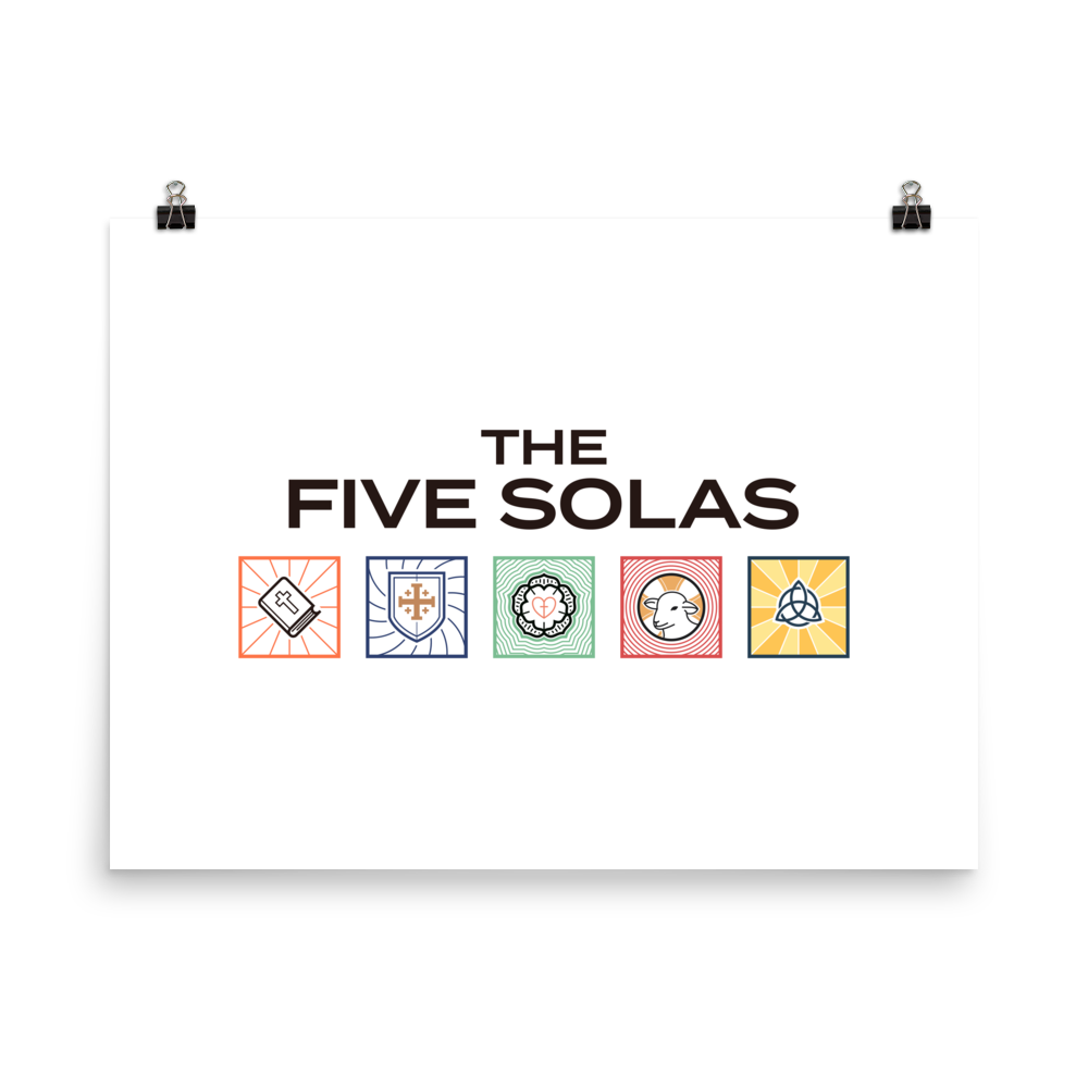 The Five Solas Poster - 1689 Designs