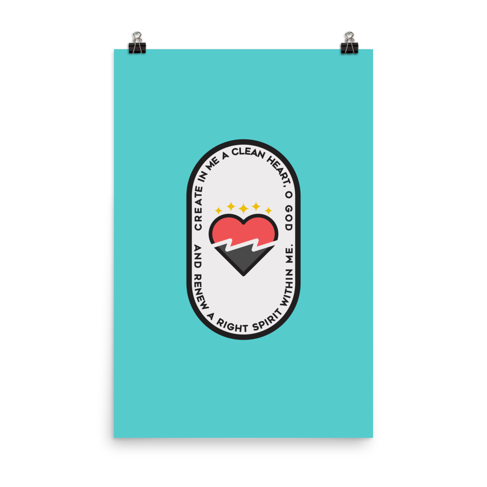 Psalm 51:10 Poster - 1689 Designs