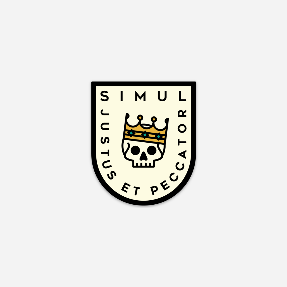 Simul Justus et Peccator Sticker