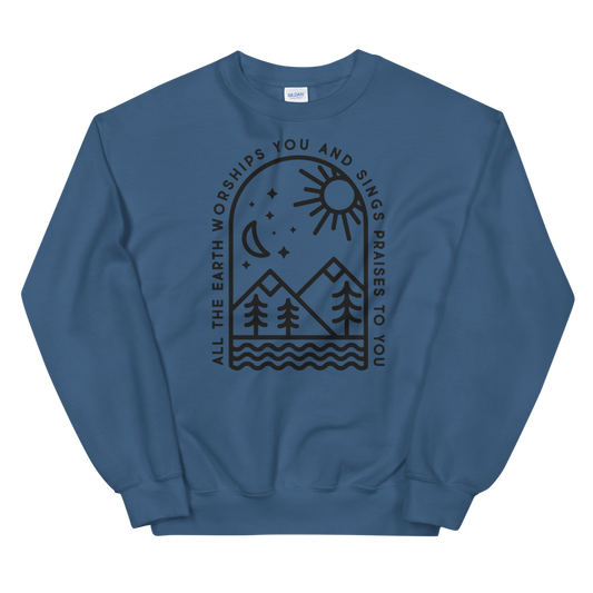 Psalm 66:4 (Front Only) Sweatshirt