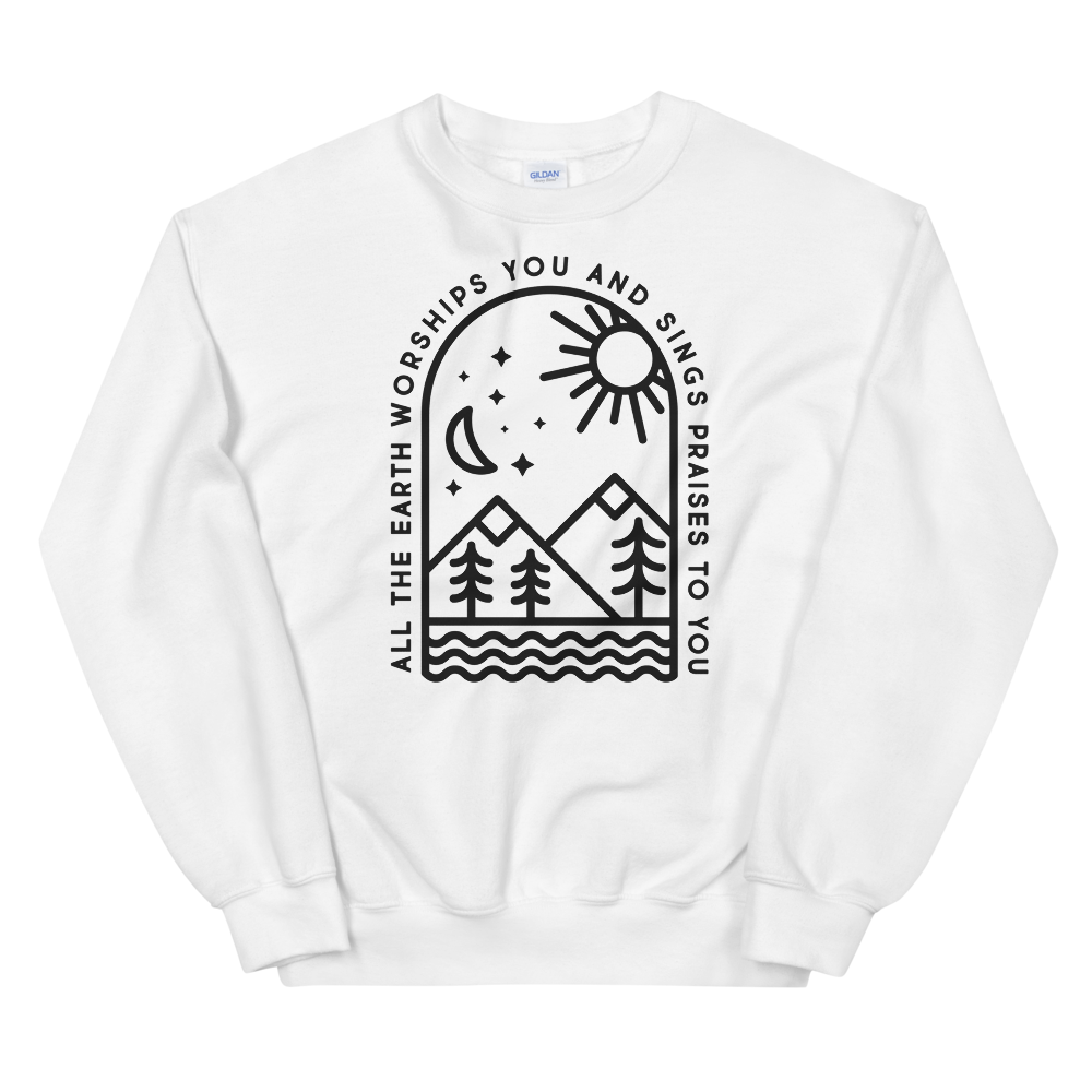 Psalm 66:4 (Front Only) Sweatshirt