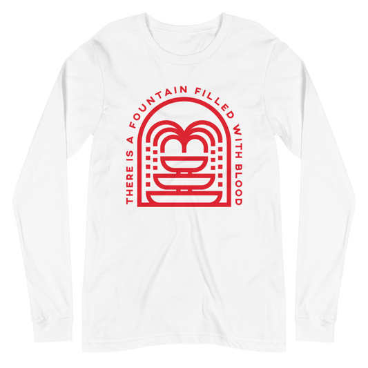 There Is A Fountain (Red Front Only) Long Sleeve Shirt