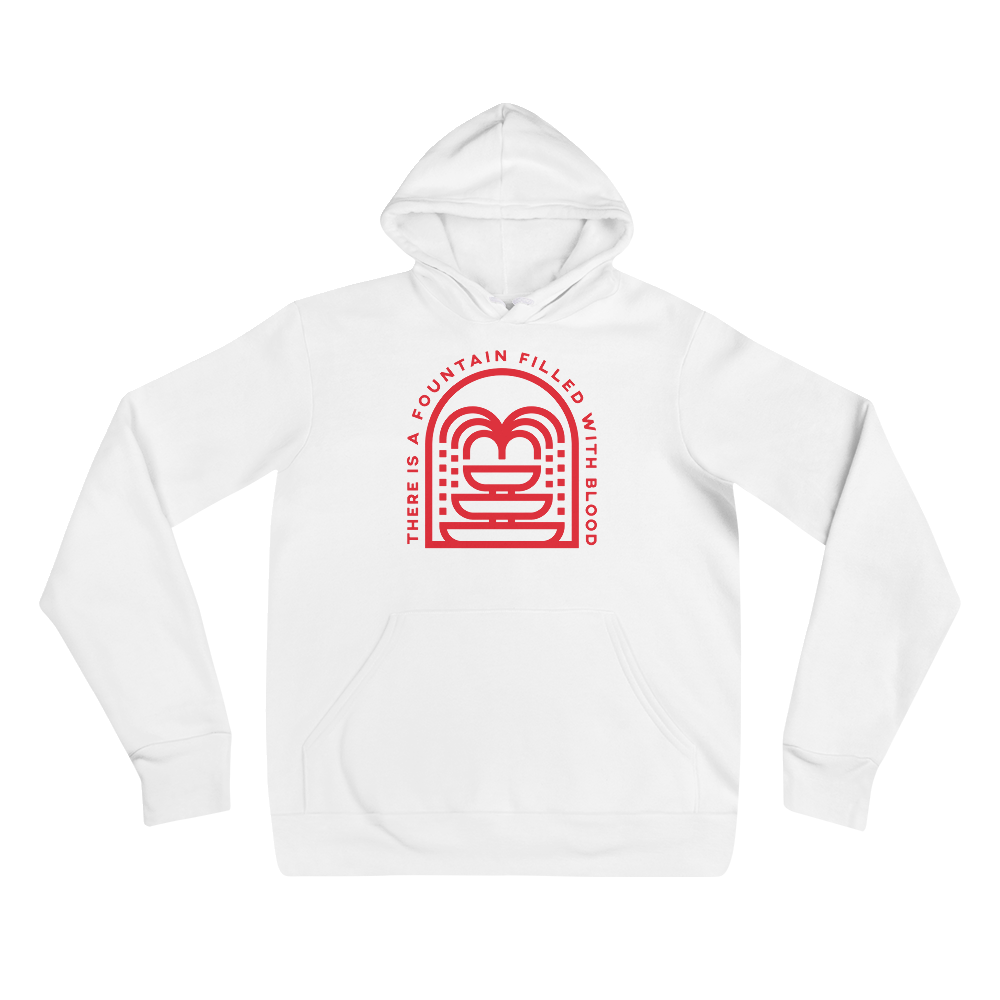 There Is A Fountain (Red Front Only) Hoodie