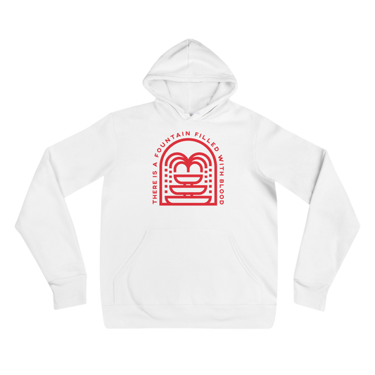 There Is A Fountain (Red Front Only) Hoodie