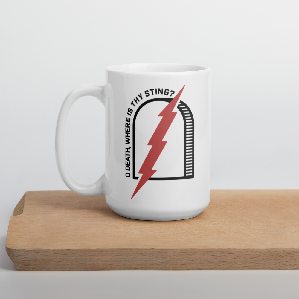 O Death, Where Is Thy Sting? Mug - 1689 Designs