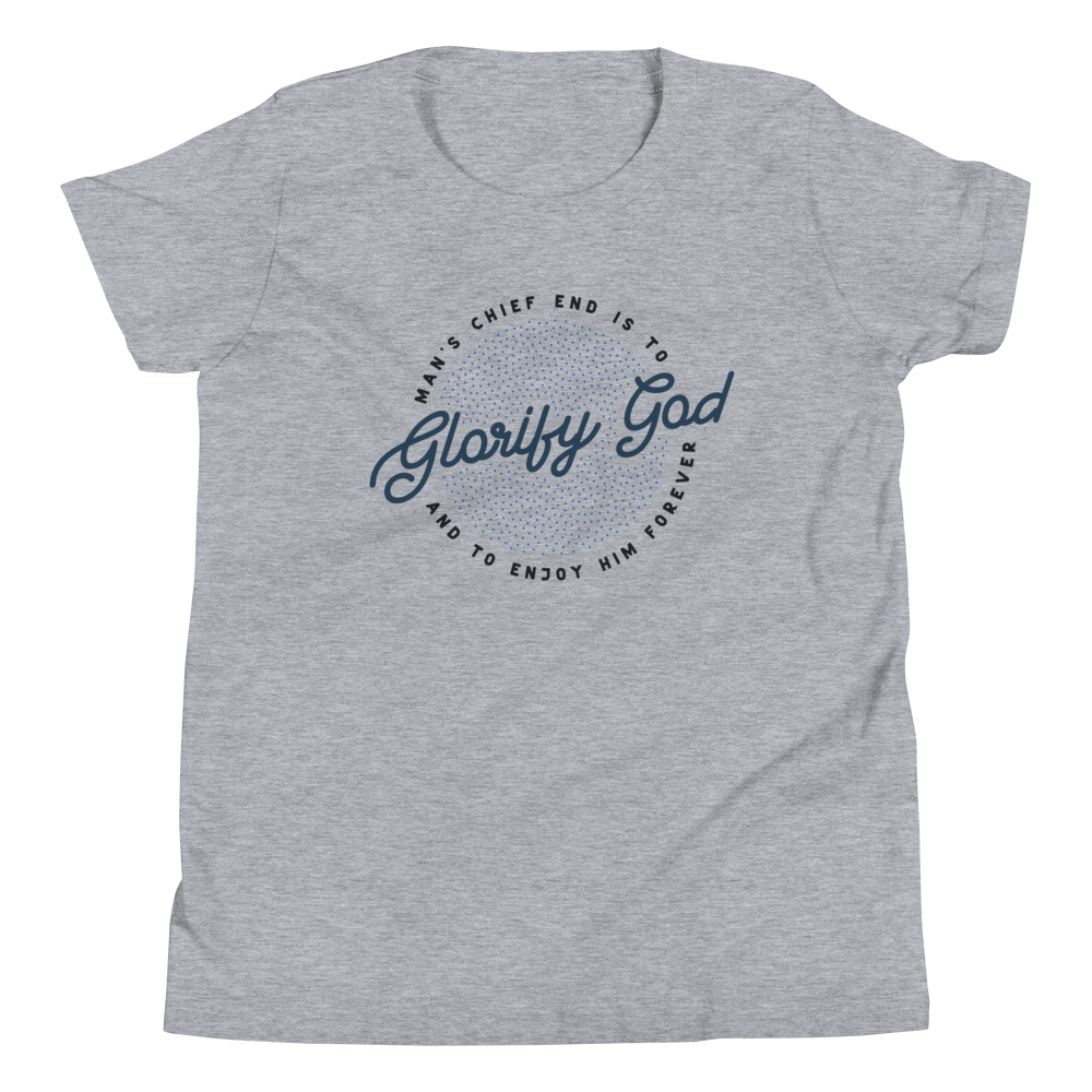 Man's Chief End Youth T-Shirt - 1689 Designs