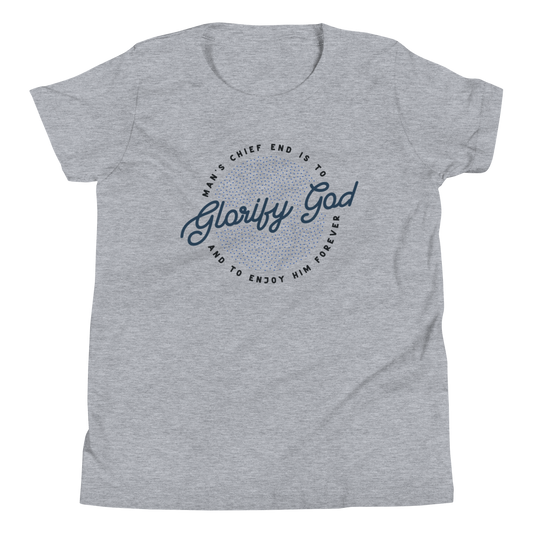 Man's Chief End Youth T-Shirt - 1689 Designs