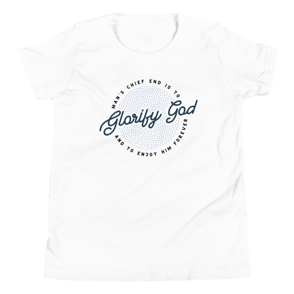 Man's Chief End Youth T-Shirt - 1689 Designs