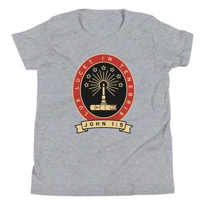 Lux Lucet In Tenebris Youth T-Shirt (Front Only)