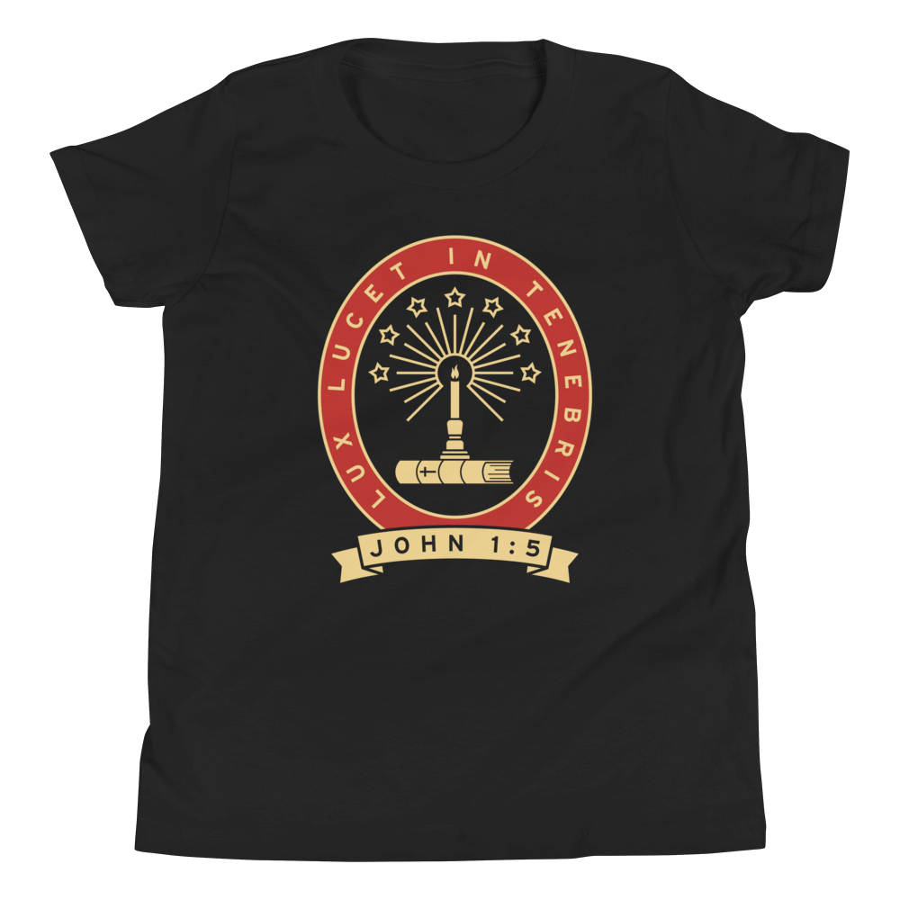 Lux Lucet In Tenebris Youth T-Shirt (Front Only)