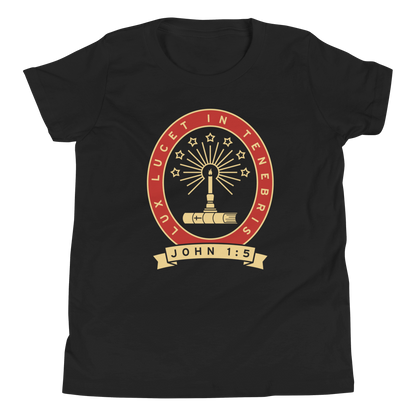 Lux Lucet In Tenebris Youth T-Shirt (Front Only)