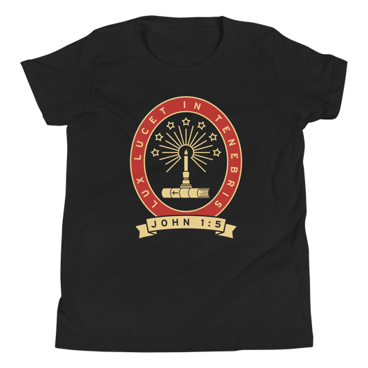 Lux Lucet In Tenebris Youth T-Shirt (Front Only)