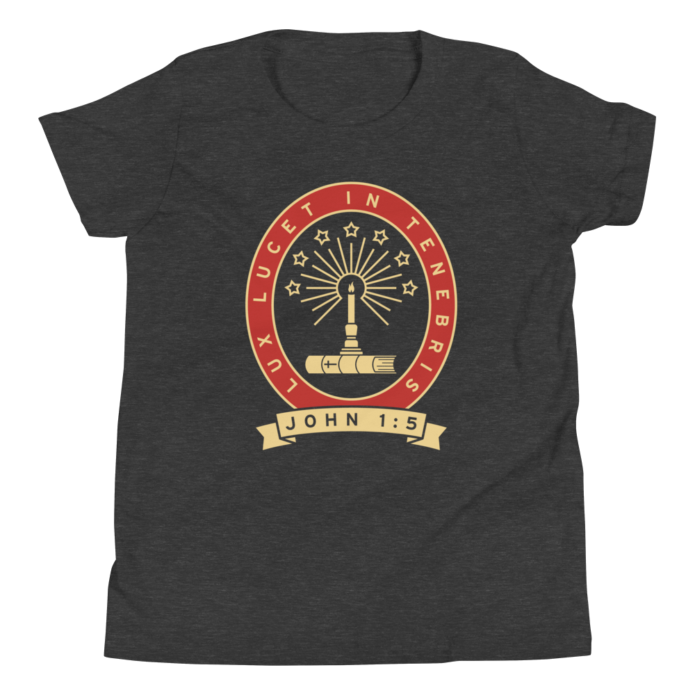 Lux Lucet In Tenebris Youth T-Shirt (Front Only)
