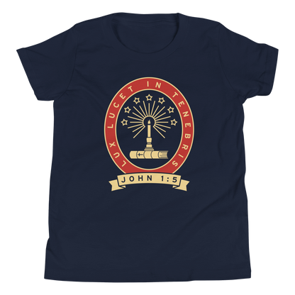 Lux Lucet In Tenebris Youth T-Shirt (Front Only)