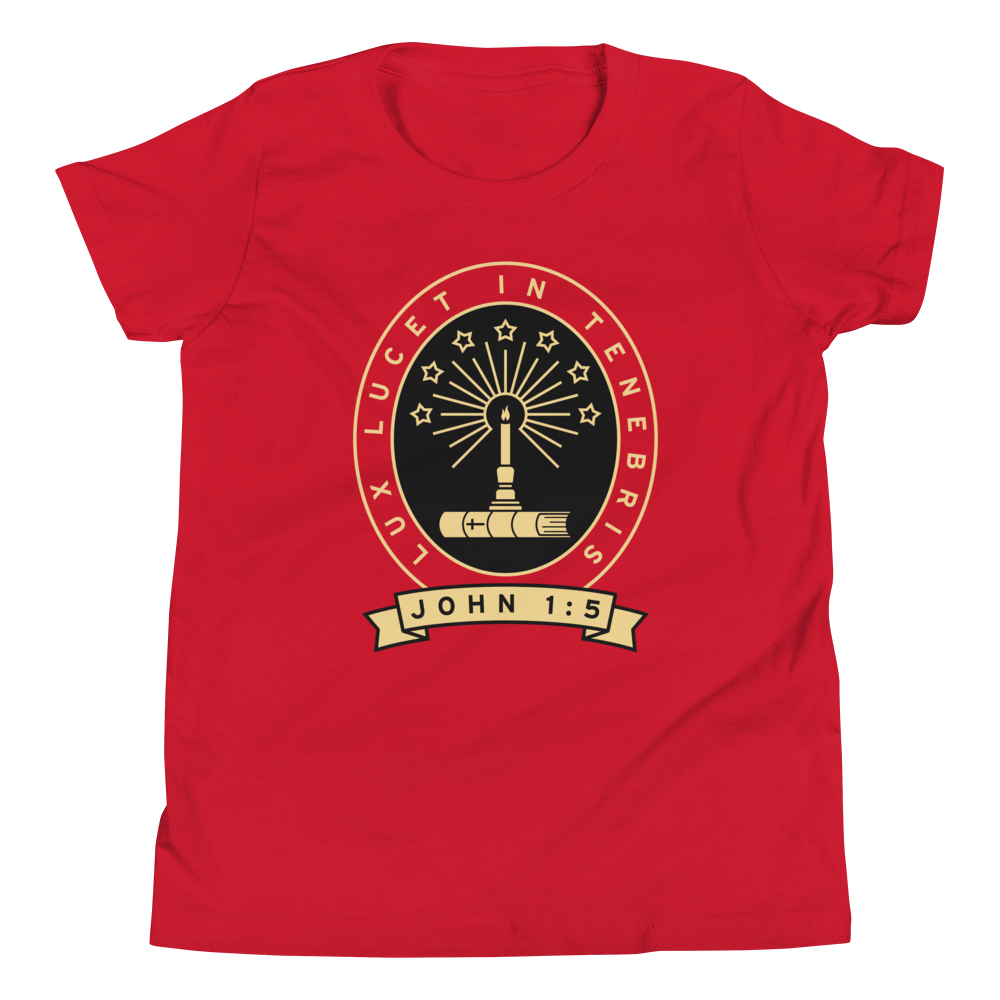 Lux Lucet In Tenebris Youth T-Shirt (Front Only)