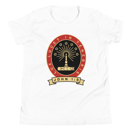 Lux Lucet In Tenebris Youth T-Shirt (Front Only)